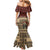 Skull Christmas Mermaid Dress Newspaper Retro Style - Wonder Print Shop