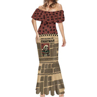 Skull Christmas Mermaid Dress Newspaper Retro Style - Wonder Print Shop