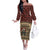Skull Christmas Off The Shoulder Long Sleeve Dress Newspaper Retro Style - Wonder Print Shop