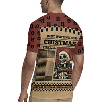 Skull Christmas Rugby Jersey Newspaper Retro Style - Wonder Print Shop