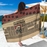 Skull Christmas Sarong Newspaper Retro Style - Wonder Print Shop