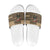 Skull Christmas Slide Sandals Newspaper Retro Style - Wonder Print Shop