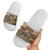 Skull Christmas Slide Sandals Newspaper Retro Style - Wonder Print Shop