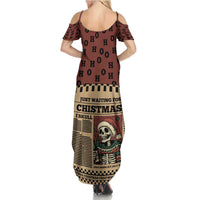 Skull Christmas Summer Maxi Dress Newspaper Retro Style - Wonder Print Shop