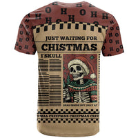Skull Christmas T Shirt Newspaper Retro Style - Wonder Print Shop