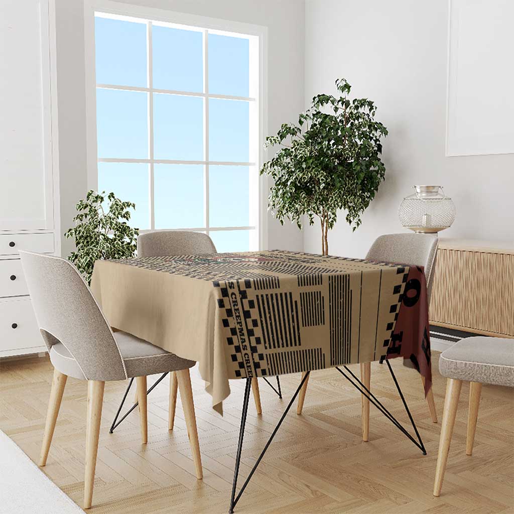 Skull Christmas Tablecloth Newspaper Retro Style - Wonder Print Shop