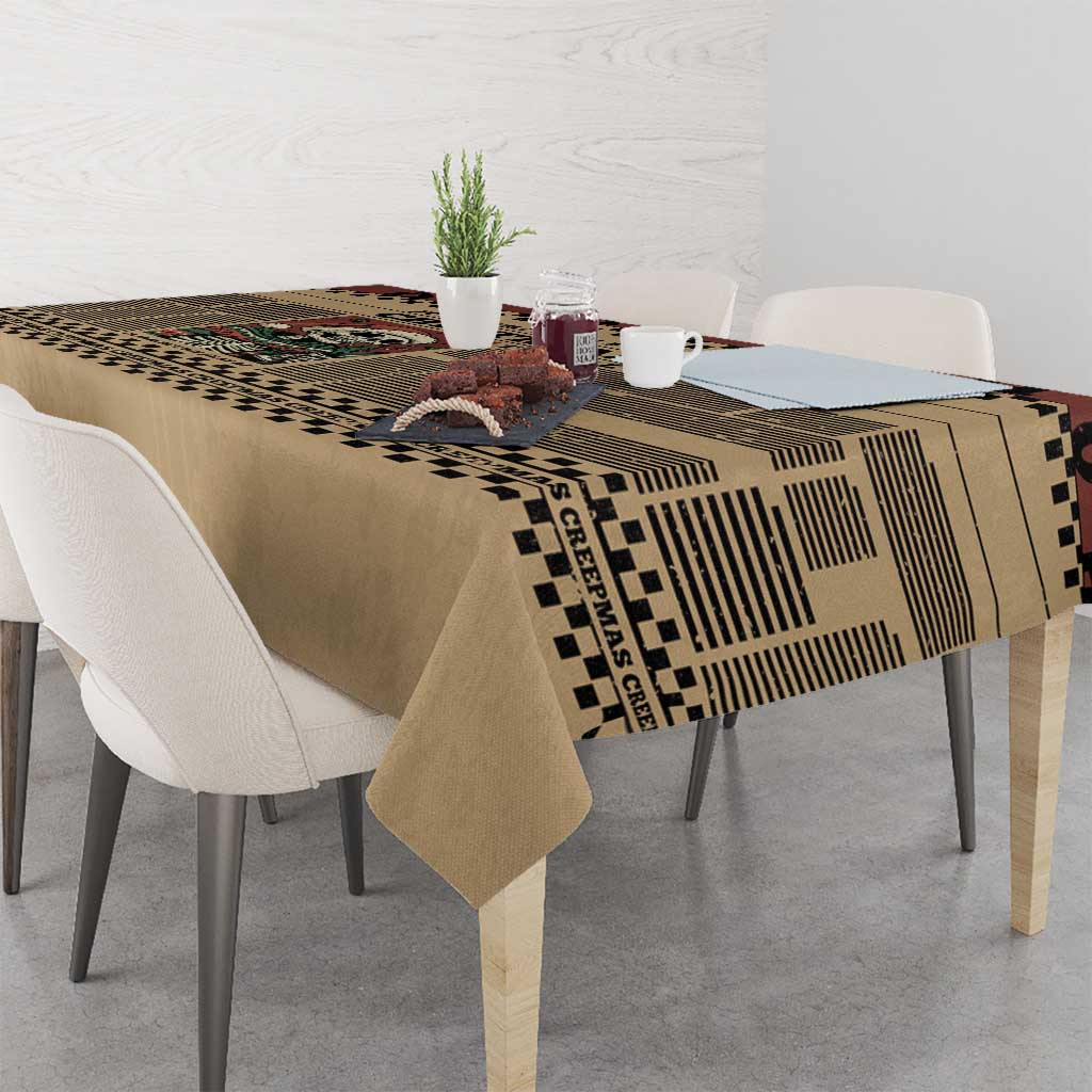 Skull Christmas Tablecloth Newspaper Retro Style - Wonder Print Shop