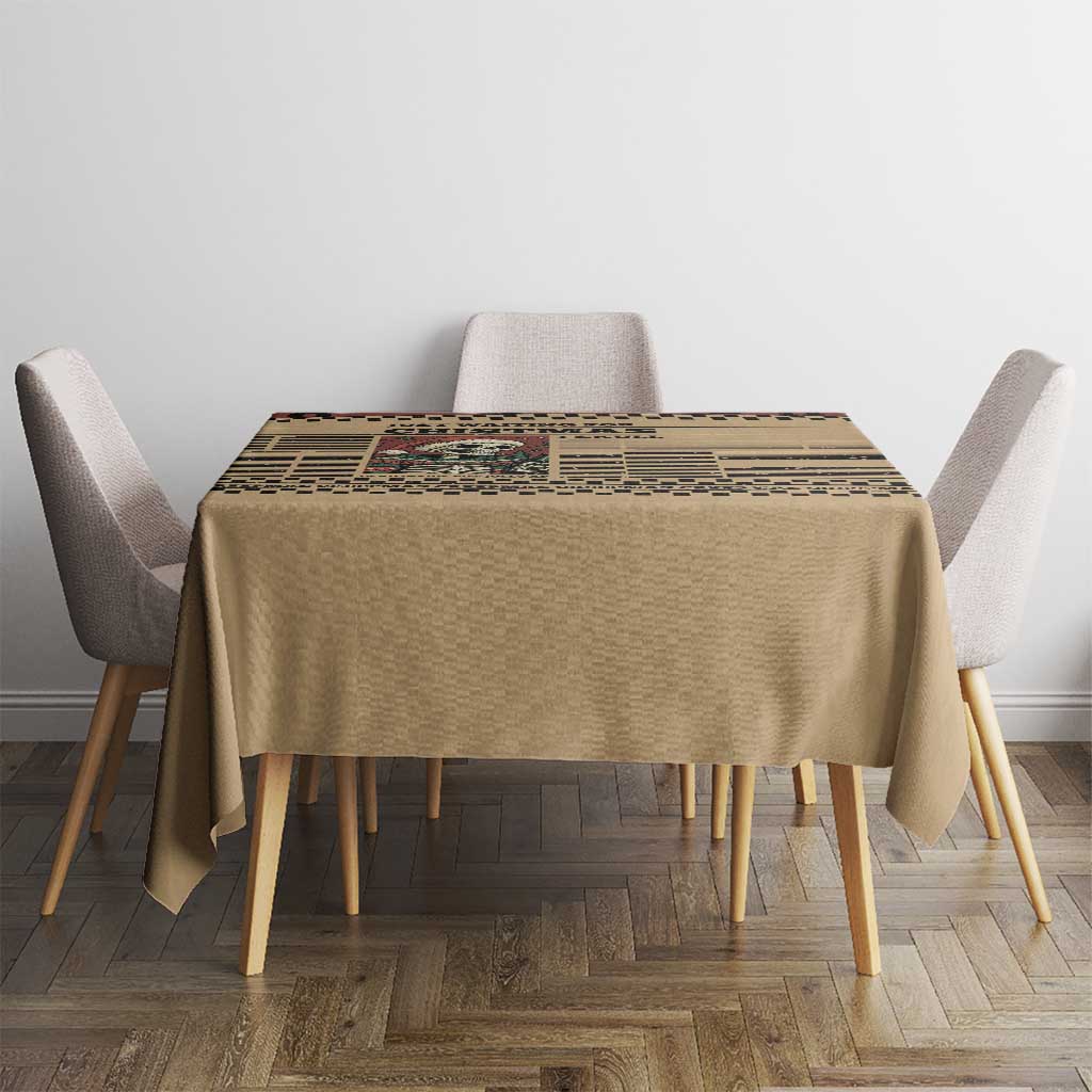 Skull Christmas Tablecloth Newspaper Retro Style - Wonder Print Shop