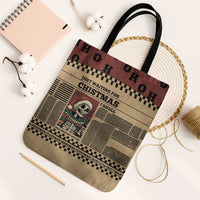 Skull Christmas Tote Bag Newspaper Retro Style - Wonder Print Shop