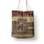 Skull Christmas Tote Bag Newspaper Retro Style - Wonder Print Shop