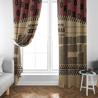 Skull Christmas Window Curtain Newspaper Retro Style - Wonder Print Shop
