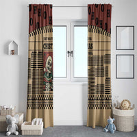 Skull Christmas Window Curtain Newspaper Retro Style - Wonder Print Shop
