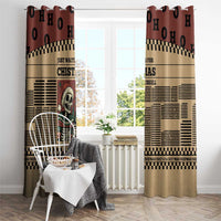 Skull Christmas Window Curtain Newspaper Retro Style - Wonder Print Shop