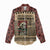 Skull Christmas Women Casual Shirt Newspaper Retro Style - Wonder Print Shop