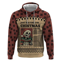 Skull Christmas Zip Hoodie Newspaper Retro Style - Wonder Print Shop