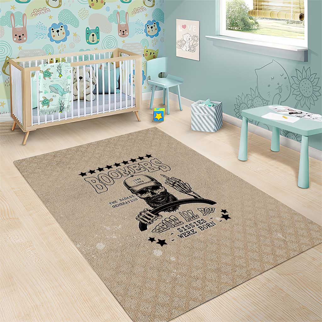 Baby Boomers Area Rug The Badass Generation Retro Style - Wonder Print Shop