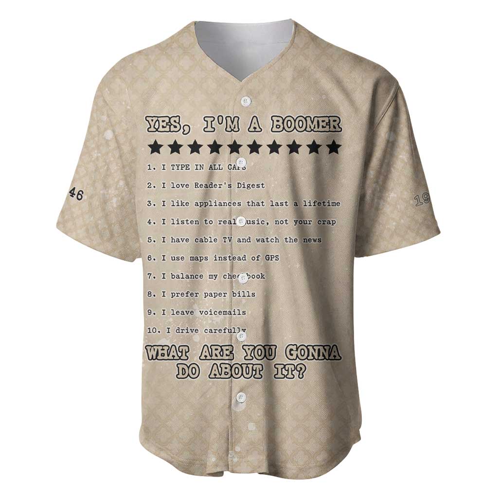 Baby Boomers Baseball Jersey The Badass Generation Retro Style - Wonder Print Shop