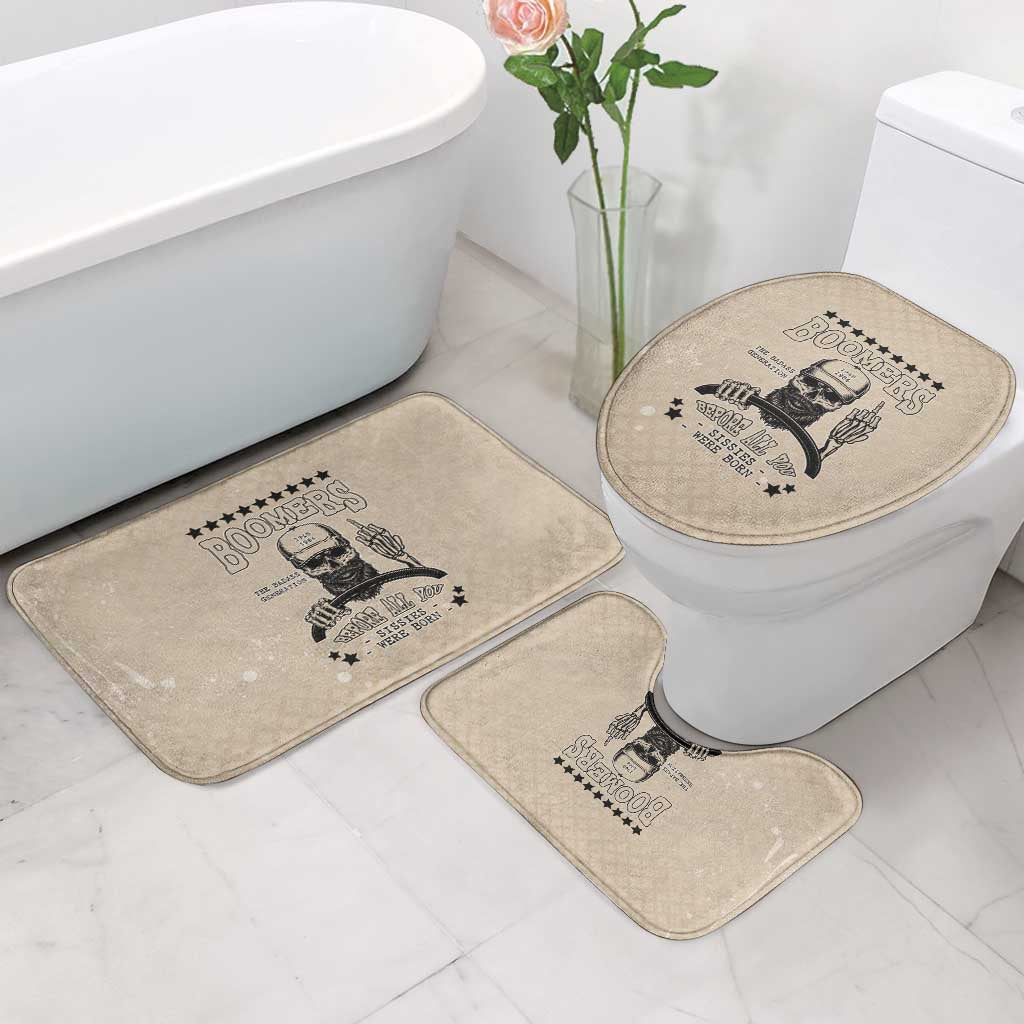 Baby Boomers Bathroom Set The Badass Generation Retro Style - Wonder Print Shop