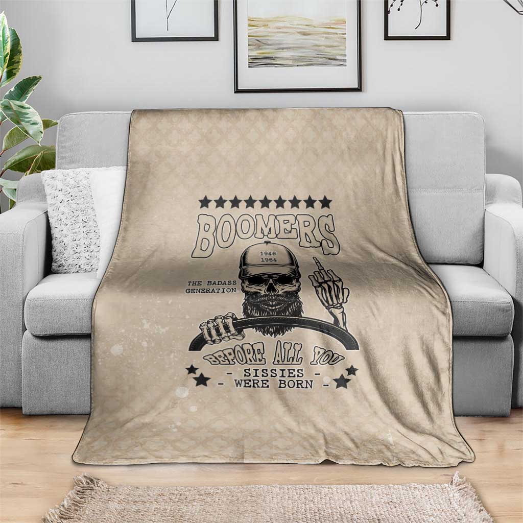 Baby Boomers Blanket The Badass Generation Retro Style - Wonder Print Shop