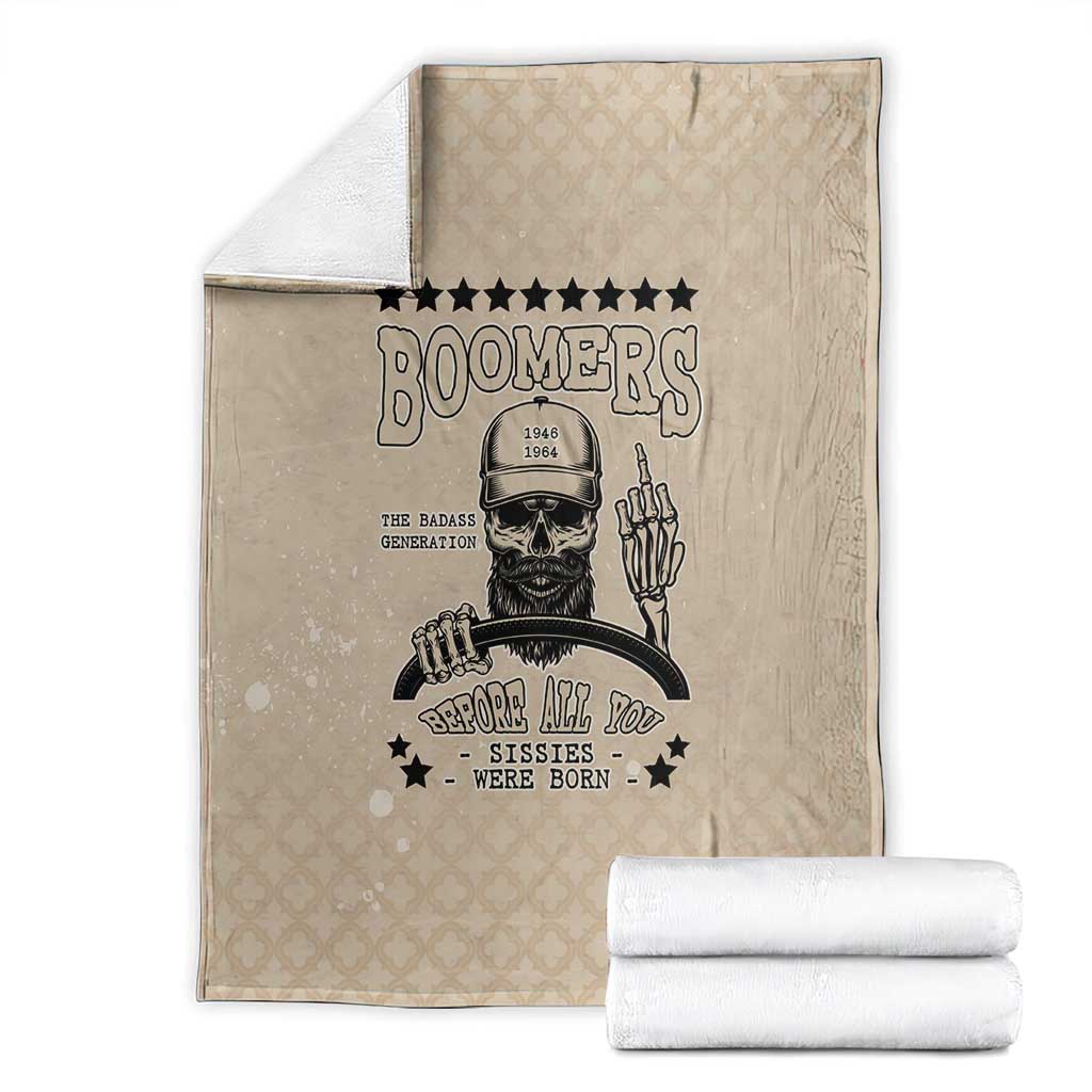 Baby Boomers Blanket The Badass Generation Retro Style - Wonder Print Shop