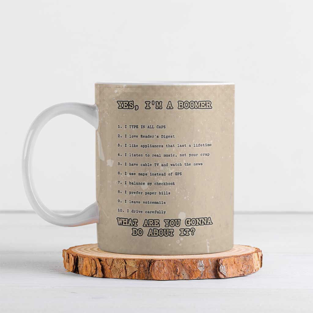 Baby Boomers Ceramic Mug The Badass Generation Retro Style - Wonder Print Shop