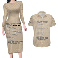 Baby Boomers Couples Matching Long Sleeve Bodycon Dress and Hawaiian Shirt The Badass Generation Retro Style - Wonder Print Shop