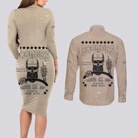 Baby Boomers Couples Matching Long Sleeve Bodycon Dress and Long Sleeve Button Shirt The Badass Generation Retro Style - Wonder Print Shop