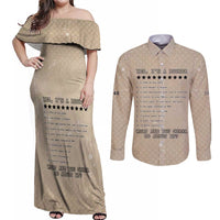 Baby Boomers Couples Matching Off Shoulder Maxi Dress and Long Sleeve Button Shirt The Badass Generation Retro Style - Wonder Print Shop