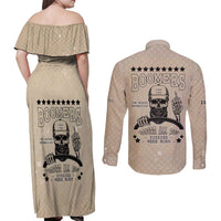 Baby Boomers Couples Matching Off Shoulder Maxi Dress and Long Sleeve Button Shirt The Badass Generation Retro Style - Wonder Print Shop