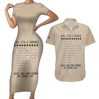 Baby Boomers Couples Matching Short Sleeve Bodycon Dress and Hawaiian Shirt The Badass Generation Retro Style - Wonder Print Shop