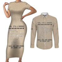 Baby Boomers Couples Matching Short Sleeve Bodycon Dress and Long Sleeve Button Shirt The Badass Generation Retro Style - Wonder Print Shop