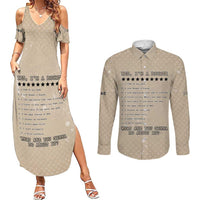 Baby Boomers Couples Matching Summer Maxi Dress and Long Sleeve Button Shirt The Badass Generation Retro Style - Wonder Print Shop