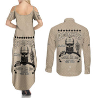 Baby Boomers Couples Matching Summer Maxi Dress and Long Sleeve Button Shirt The Badass Generation Retro Style - Wonder Print Shop