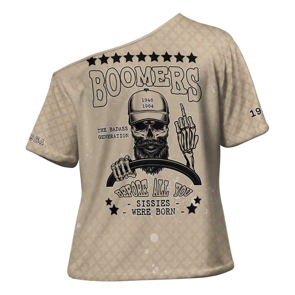 Baby Boomers Cross Shoulder Shirt The Badass Generation Retro Style - Wonder Print Shop