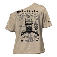 Baby Boomers Cross Shoulder Shirt The Badass Generation Retro Style - Wonder Print Shop