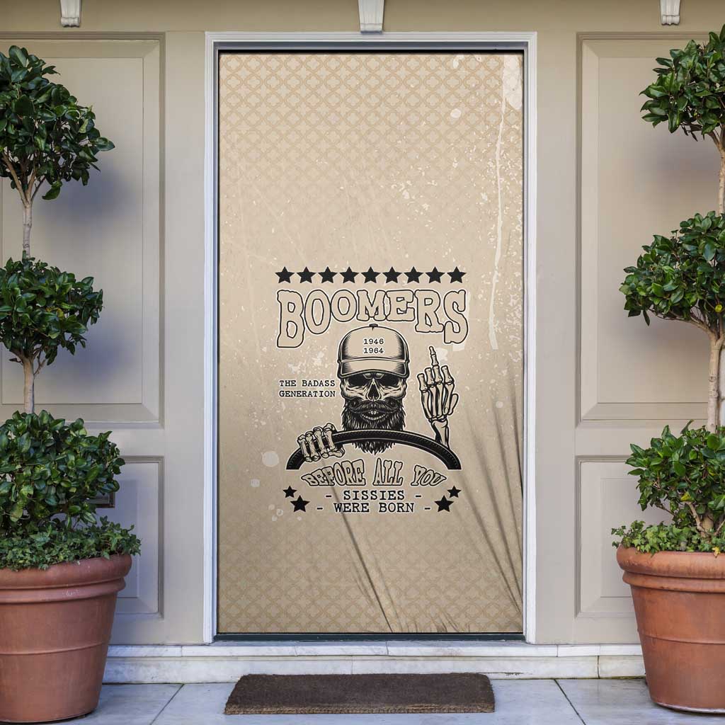 Baby Boomers Door Cover The Badass Generation Retro Style - Wonder Print Shop