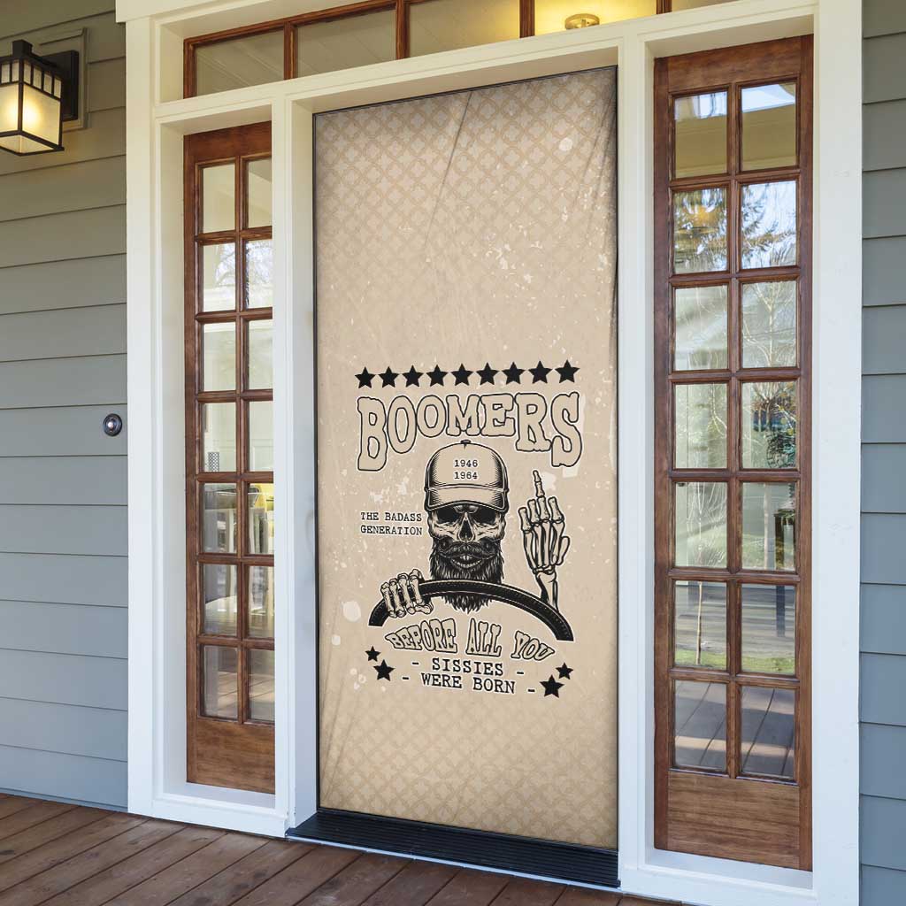 Baby Boomers Door Cover The Badass Generation Retro Style - Wonder Print Shop