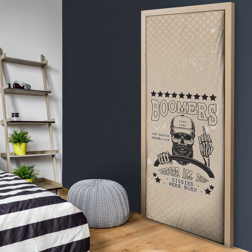 Baby Boomers Door Cover The Badass Generation Retro Style - Wonder Print Shop