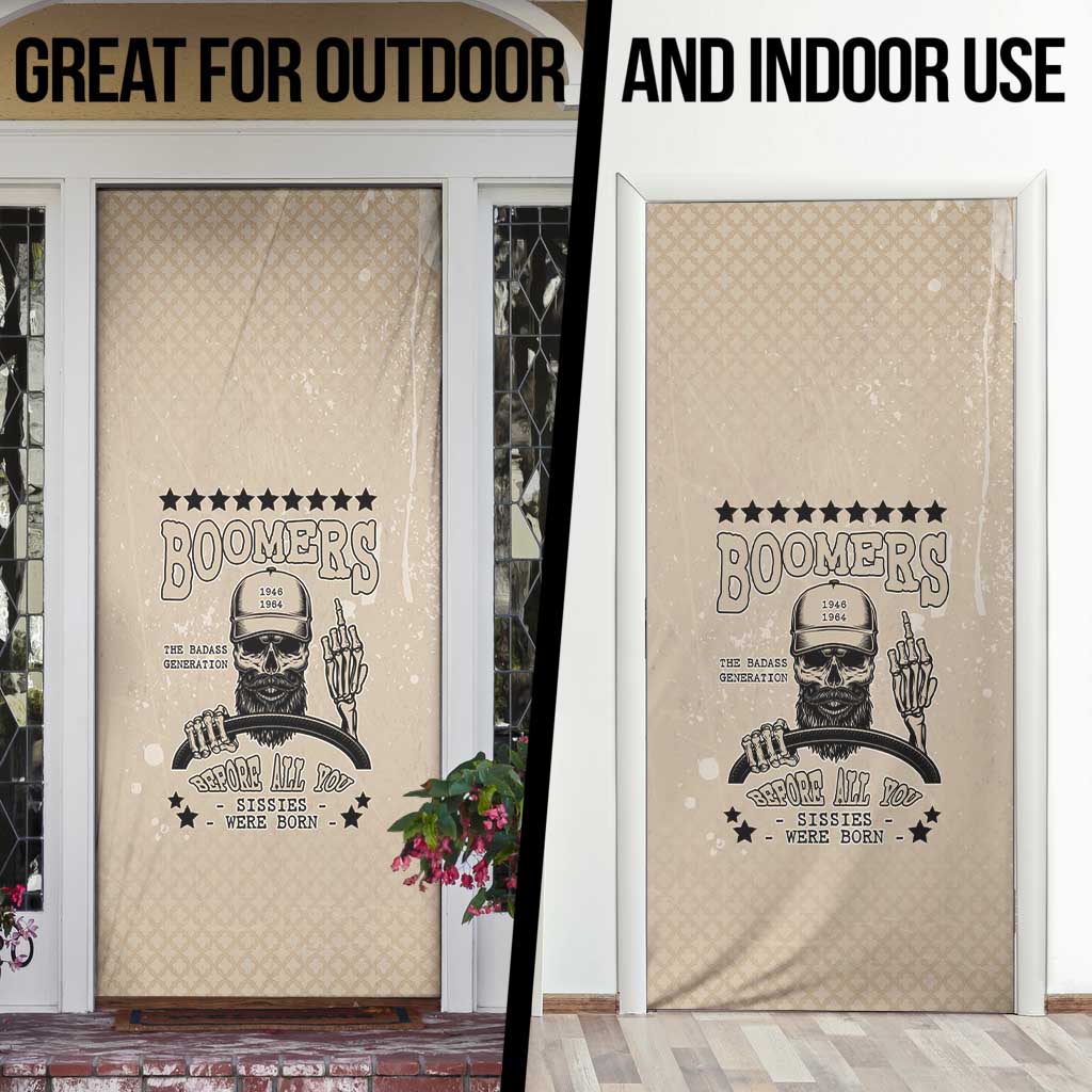 Baby Boomers Door Cover The Badass Generation Retro Style - Wonder Print Shop