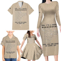 Baby Boomers Family Matching Long Sleeve Bodycon Dress and Hawaiian Shirt The Badass Generation Retro Style - Wonder Print Shop