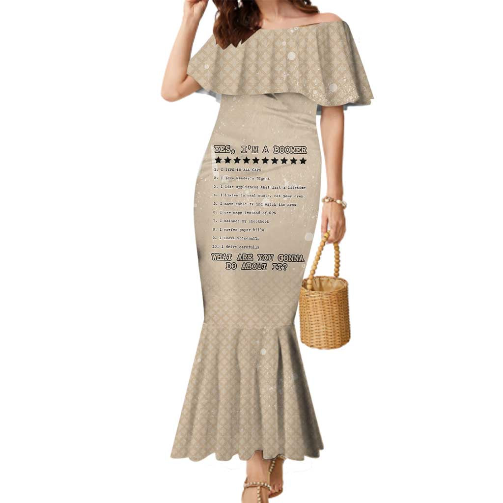 Baby Boomers Family Matching Mermaid Dress and Hawaiian Shirt The Badass Generation Retro Style - Wonder Print Shop