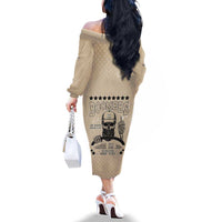 Baby Boomers Family Matching Off The Shoulder Long Sleeve Dress and Hawaiian Shirt The Badass Generation Retro Style - Wonder Print Shop
