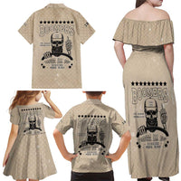 Baby Boomers Family Matching Off Shoulder Maxi Dress and Hawaiian Shirt The Badass Generation Retro Style - Wonder Print Shop