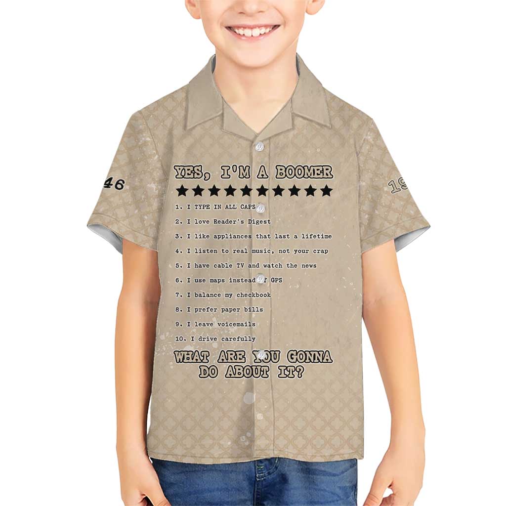 Baby Boomers Family Matching Off Shoulder Maxi Dress and Hawaiian Shirt The Badass Generation Retro Style - Wonder Print Shop