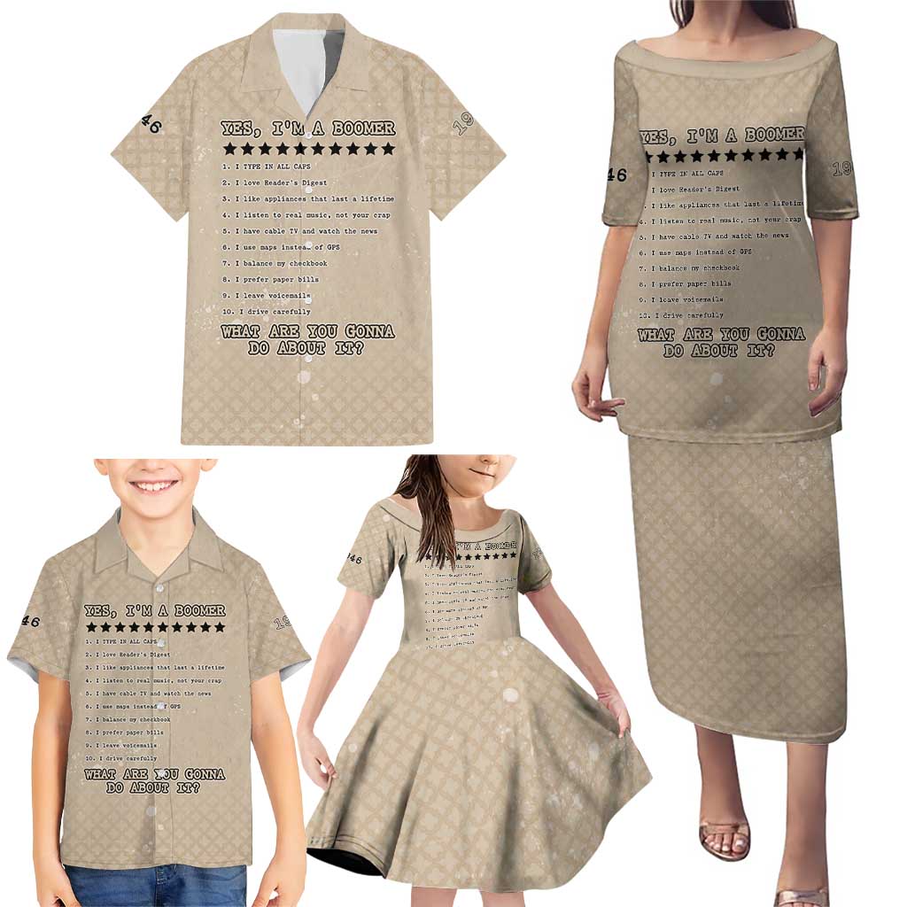Baby Boomers Family Matching Puletasi and Hawaiian Shirt The Badass Generation Retro Style - Wonder Print Shop
