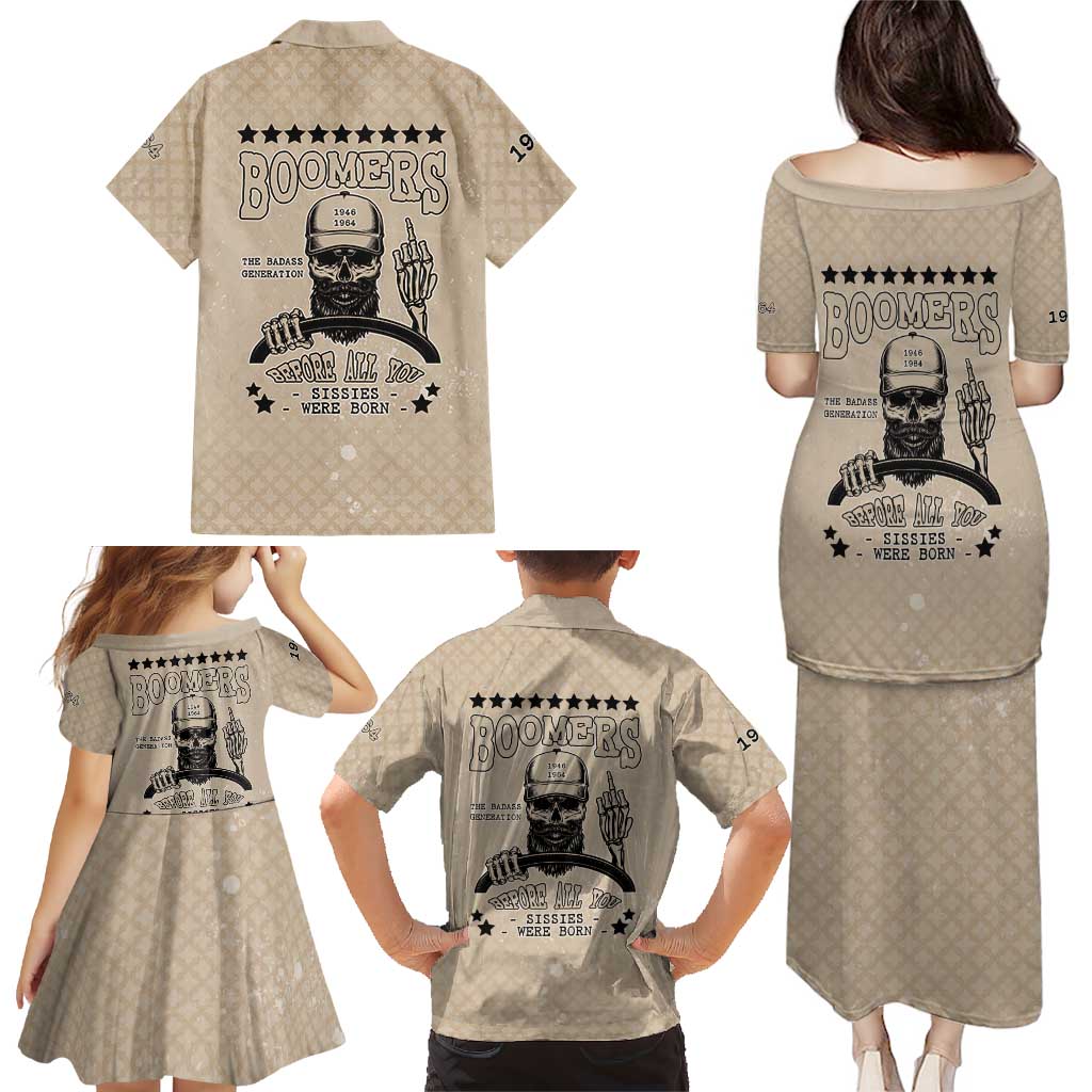 Baby Boomers Family Matching Puletasi and Hawaiian Shirt The Badass Generation Retro Style - Wonder Print Shop