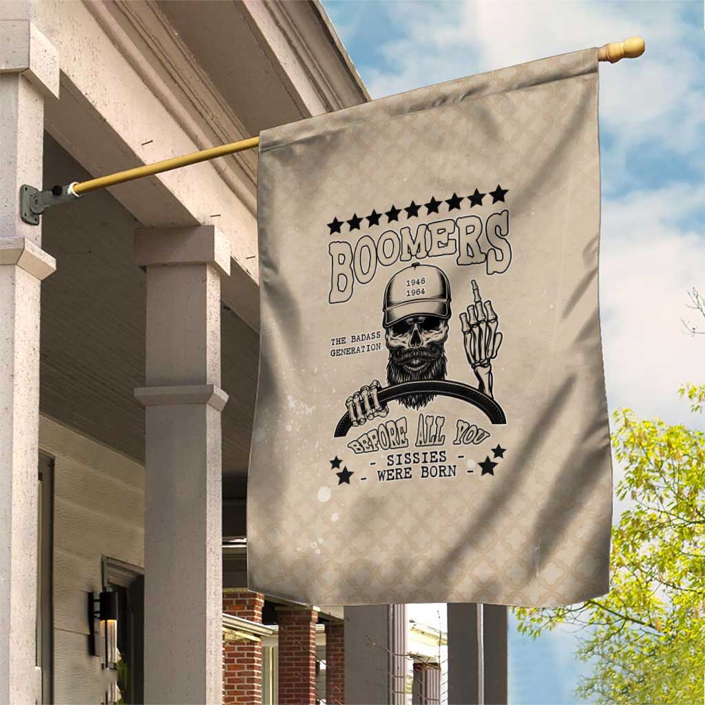 Baby Boomers Garden Flag The Badass Generation Retro Style - Wonder Print Shop