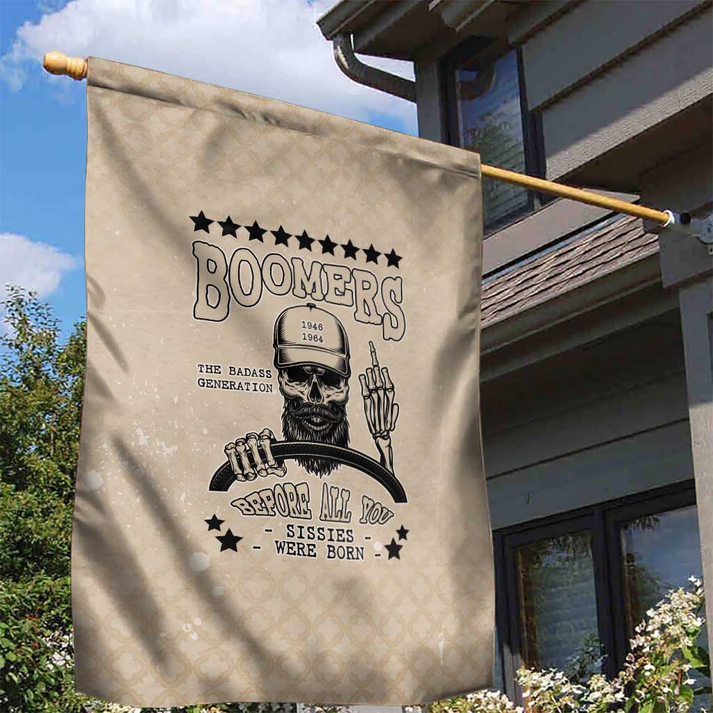 Baby Boomers Garden Flag The Badass Generation Retro Style - Wonder Print Shop