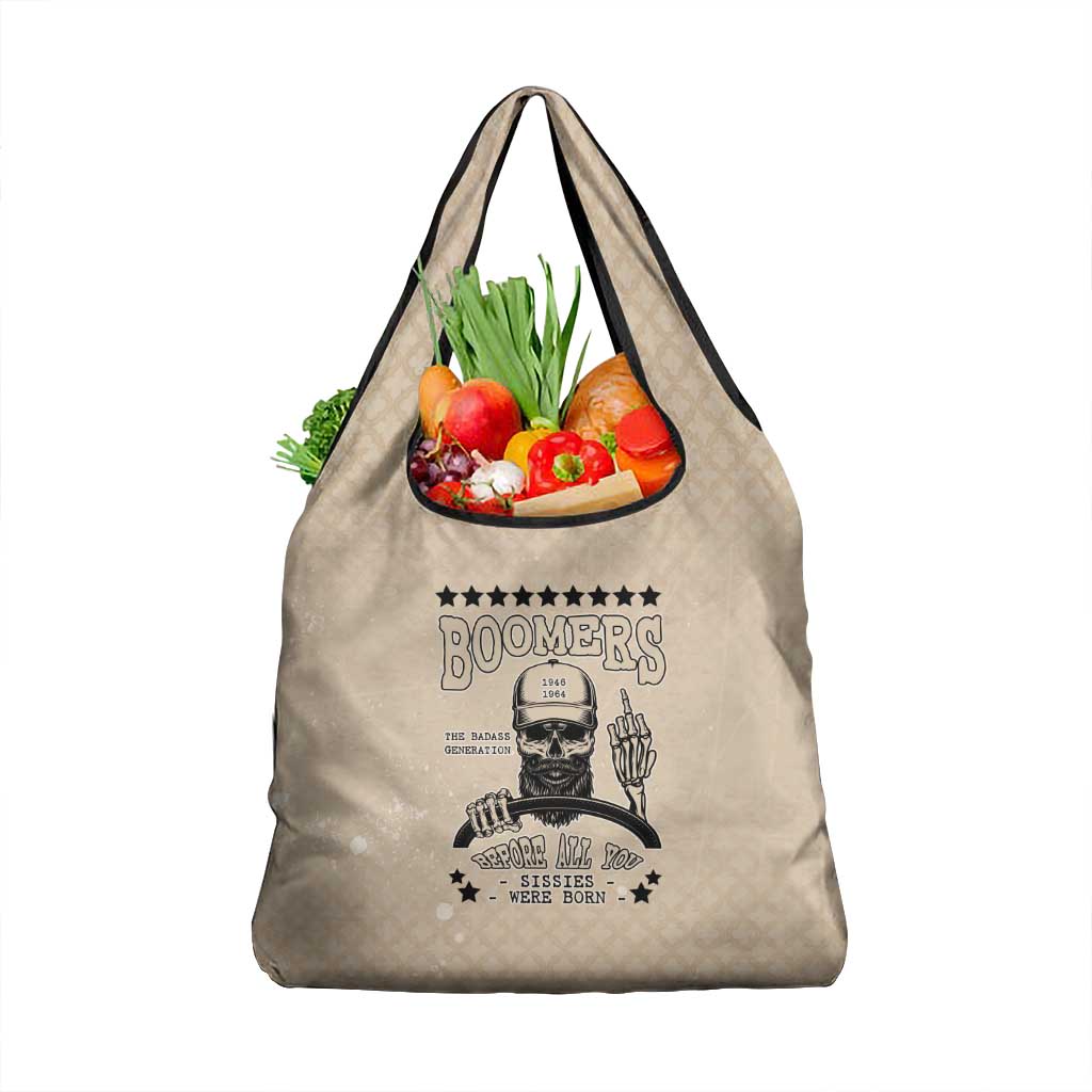 Baby Boomers Grocery Bag The Badass Generation Retro Style - Wonder Print Shop