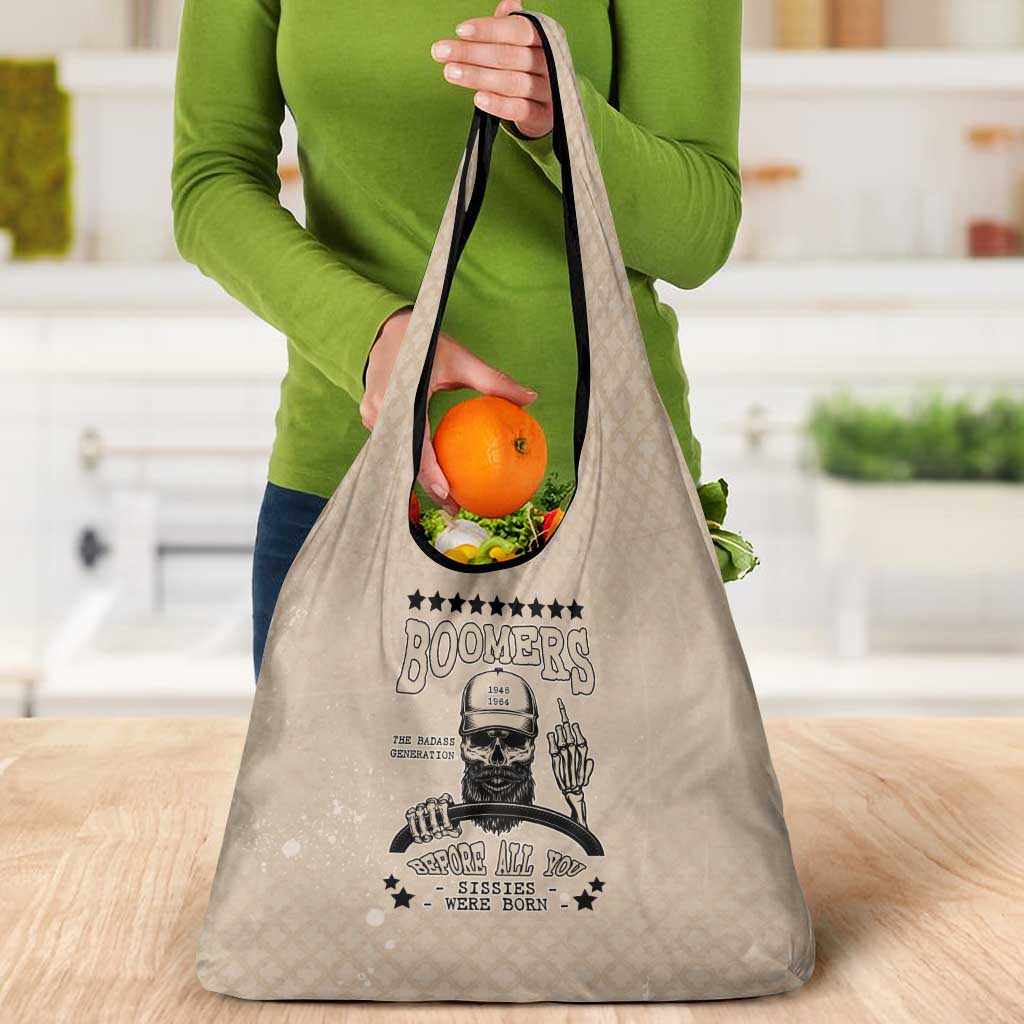 Baby Boomers Grocery Bag The Badass Generation Retro Style - Wonder Print Shop